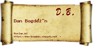 Dan Bogdán névjegykártya